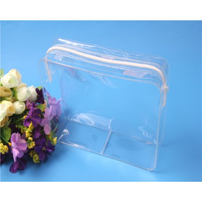 Supper Transparent custom TPU clear bag with white teeth and zipper