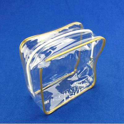 Promotional Transparent Pvc trim Cosmetic Pouch