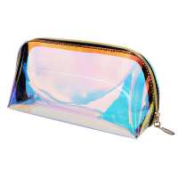 Fashion  recycled iridescent laser TPU cosmetic bag